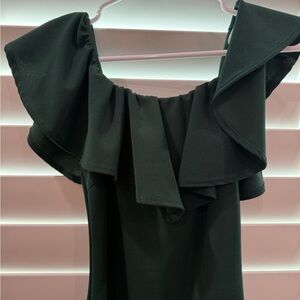 Elegant Black Ruffle Dress